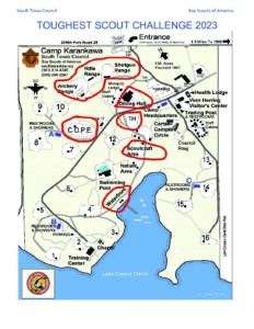 Map & Schedule of Activities_Toughest Scout Challenge_2023 - South